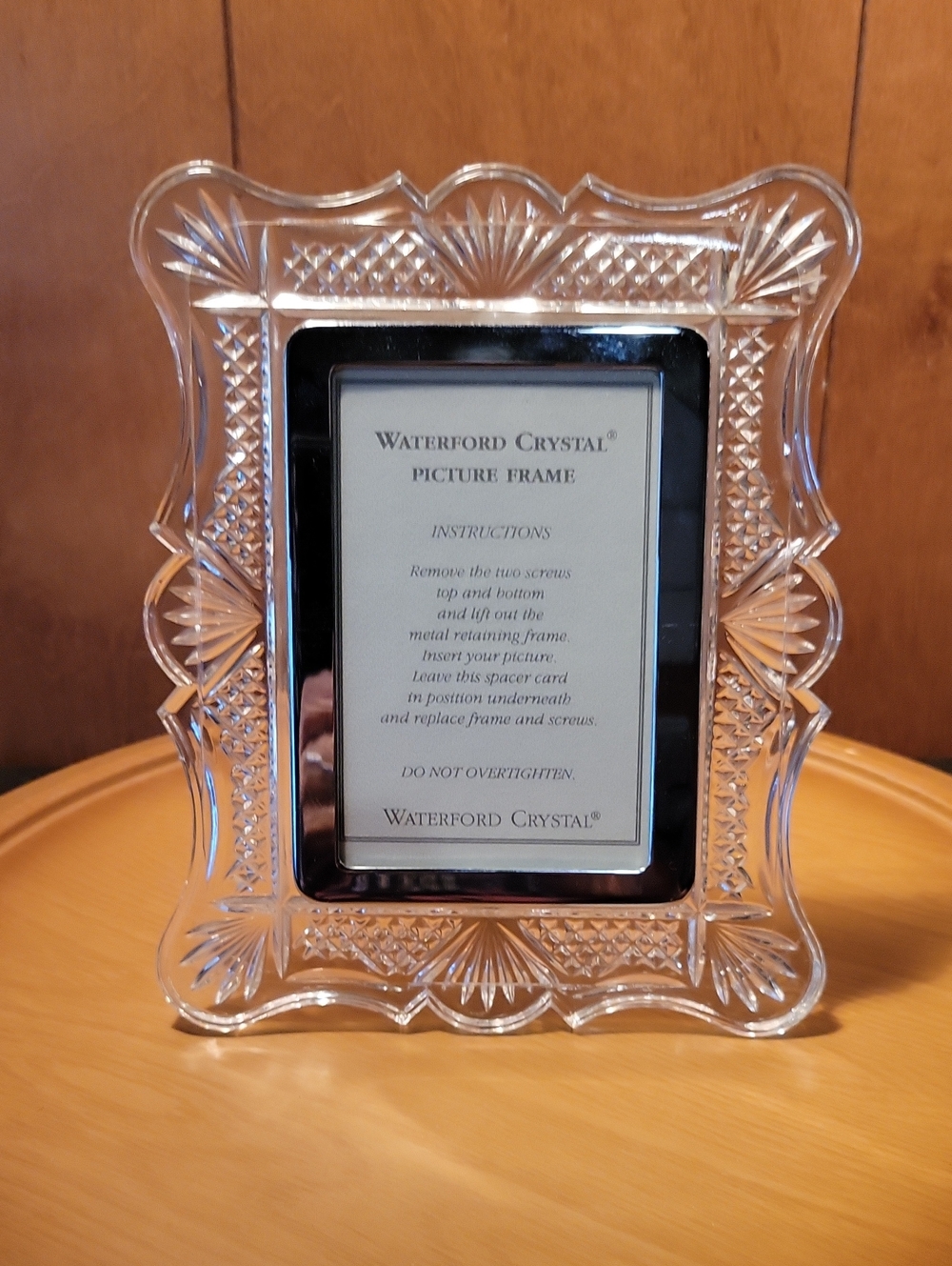 Waterford Crystal  Decorative Picture Frame Silver Plate with Mounting Easel Leg